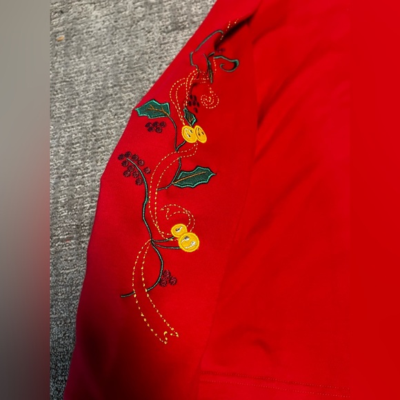 Vintage Studio joy Long Sleeve Christmas T-shirt Embroidered Detail Xl - Picture 5 of 8